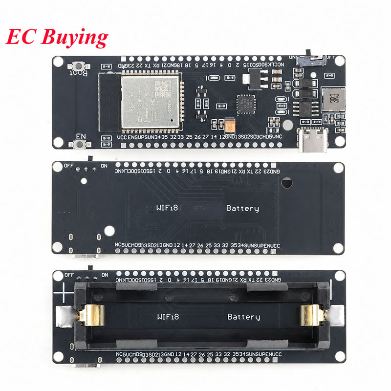 Esp32 Battery Holder Lipo - WiFi Ble Bluetooth Uyumlu 18650 Pil