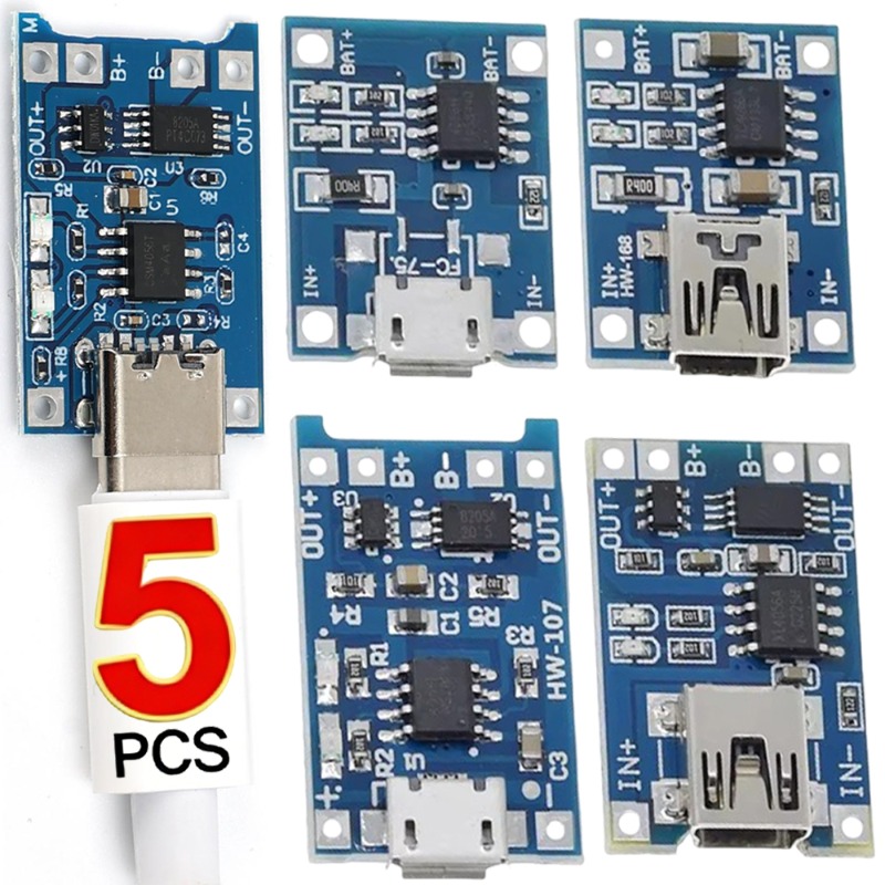 Li Ion Charger Module - 5V 3A Mikro/Tip-c/Mini 18650 TP4056 Lityum