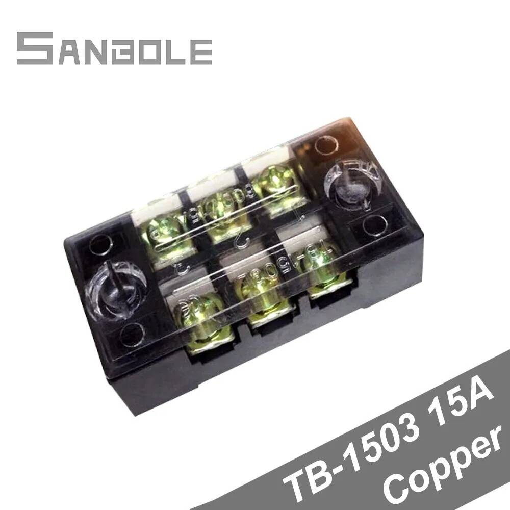 Screw Terminal Block - 10 adet Çift Sıralı Bakır TB-1503