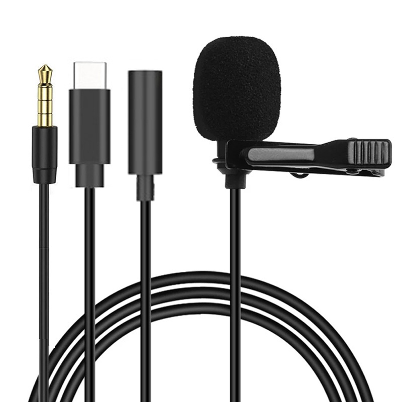 Usb C Cable - 1.5m Mini Taşınabilir Yaka Mikrofonu Kondenser