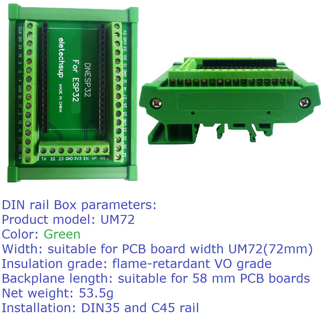 ESP32 DIN Ray Montajlı Vidalı  - Screw Terminal Block incelemesi ve fiyatı