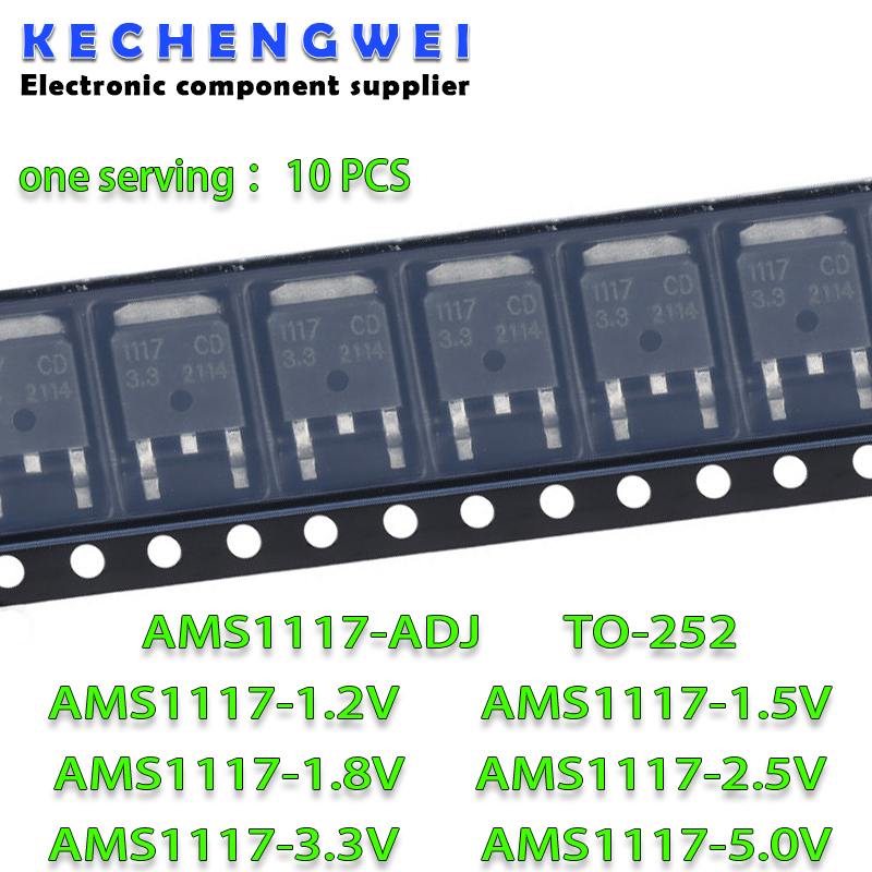 10 adet/grup AMS1117CD-ADJ AMS - Ams1117 Module incelemesi ve fiyatı