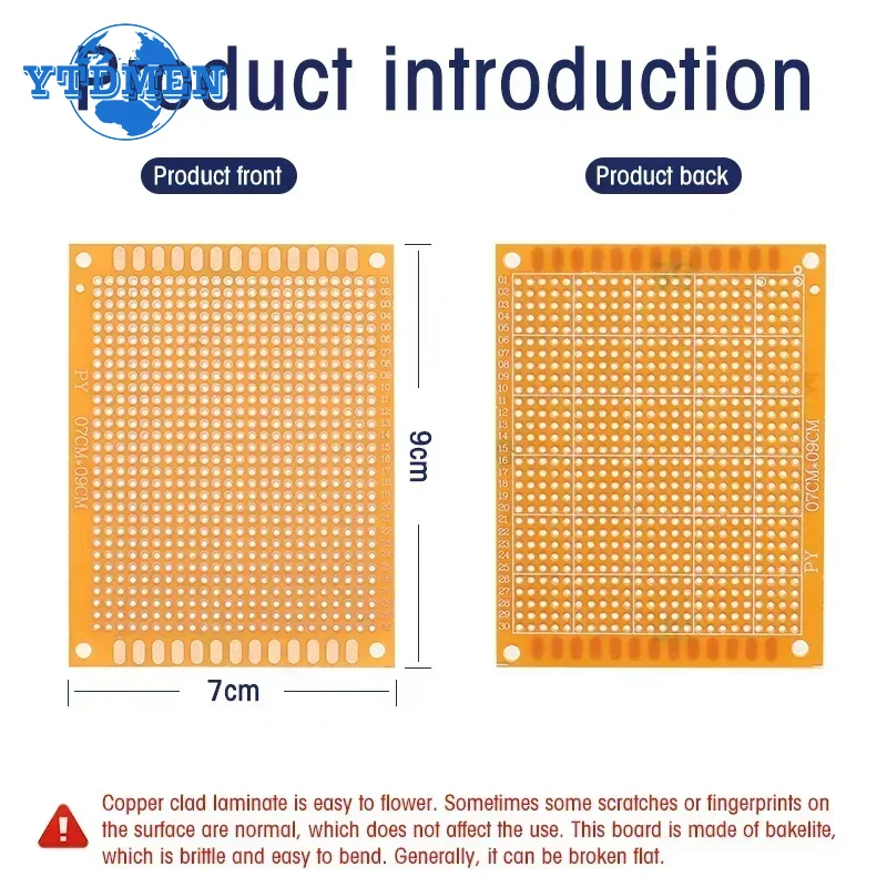 1-20 adet 5x7 cm PCB Evrensel  - Perfboard incelemesi ve fiyatı