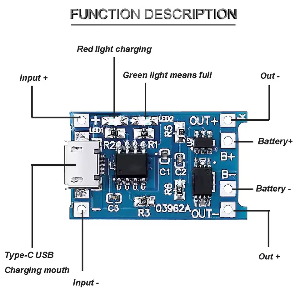1-20 Adet Tip-C/Mikro/Mini USB - Li Ion Charger Module incelemesi ve fiyatı