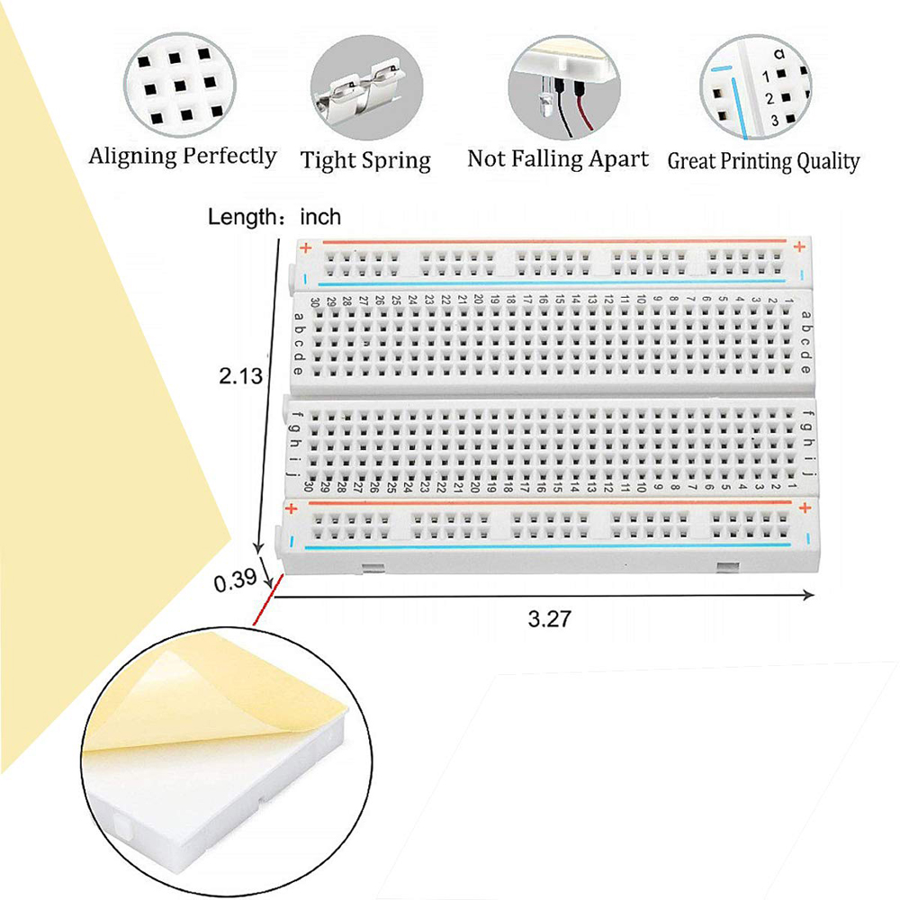 400 Noktalı Ekmek Tahtası + 65 - Breadboard 400 Point incelemesi ve fiyatı